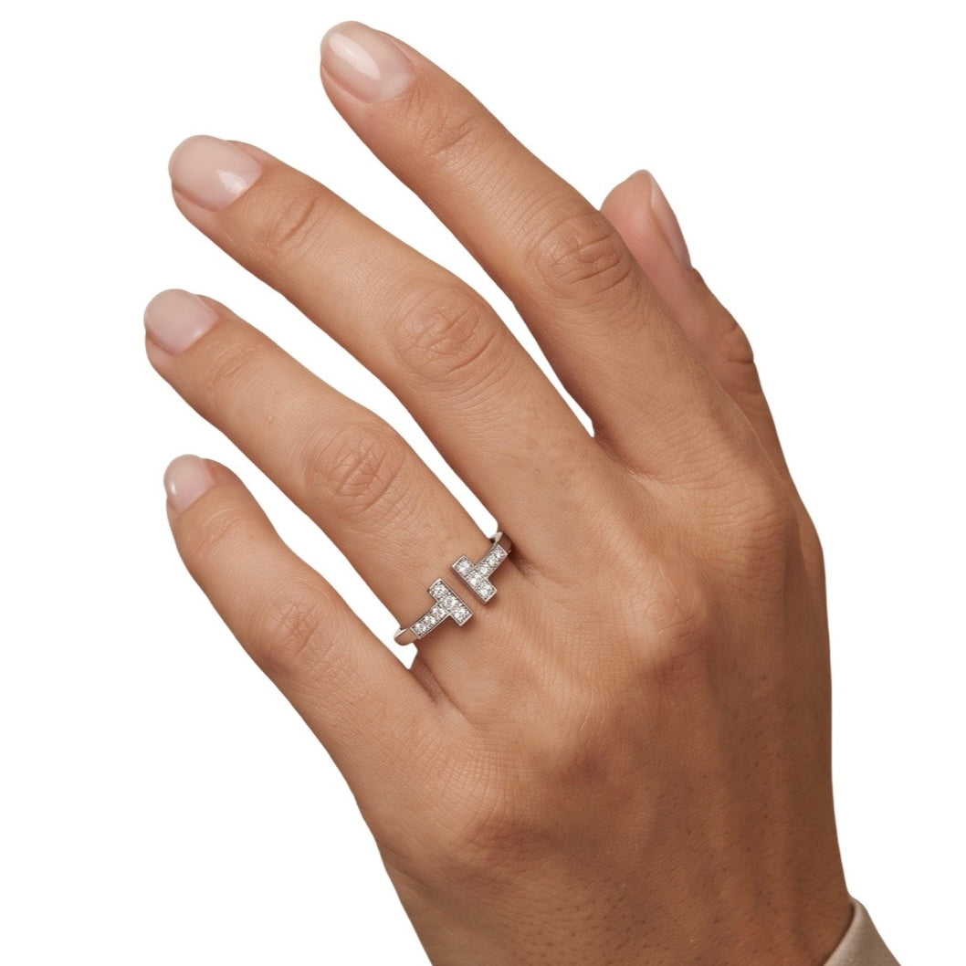 Anillo Tiffany & Co T Wire T.10