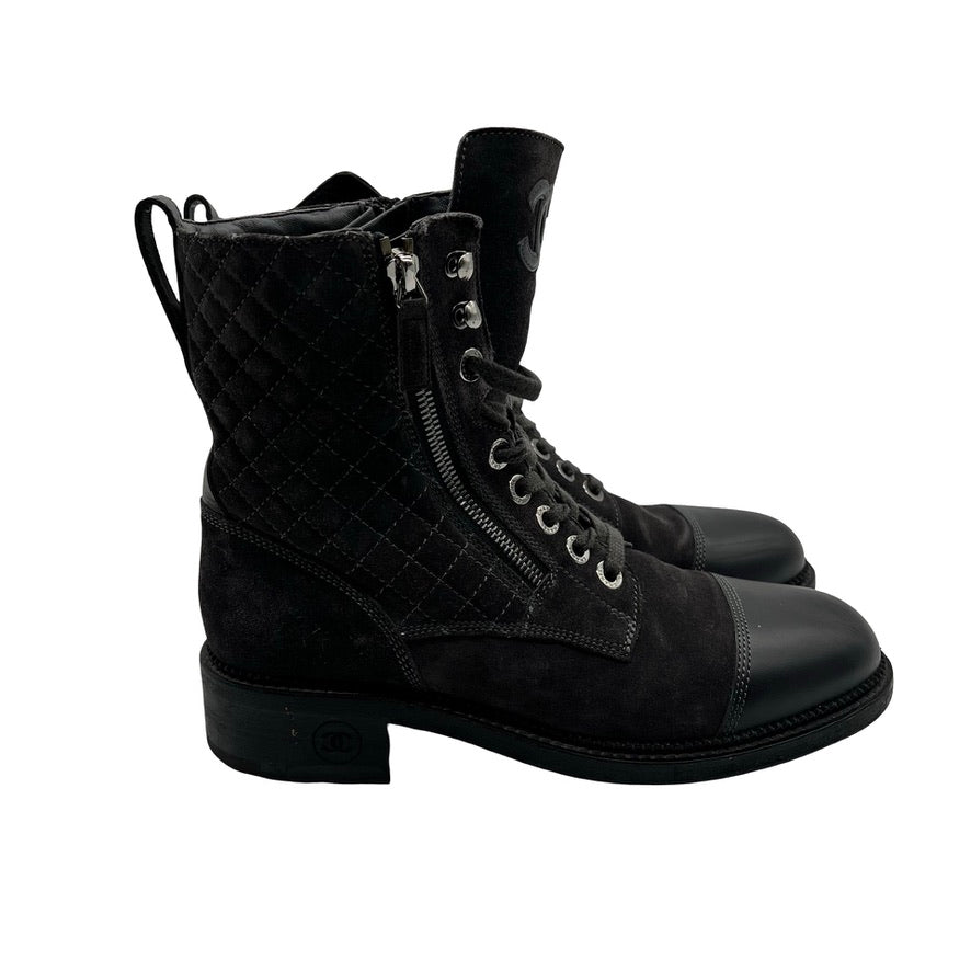 Botas Chanel Combat Interlocking T.40.5