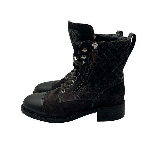 Botas Chanel Combat Interlocking T.40.5