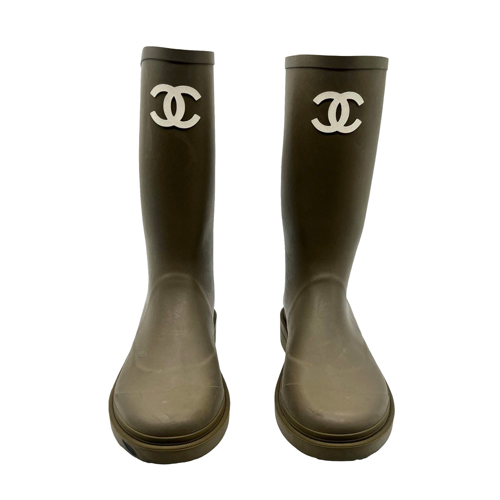 Botas Chanel de lluvia T.41