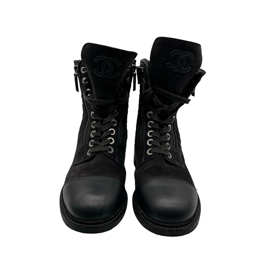 Botas Chanel Combat Interlocking T.40.5