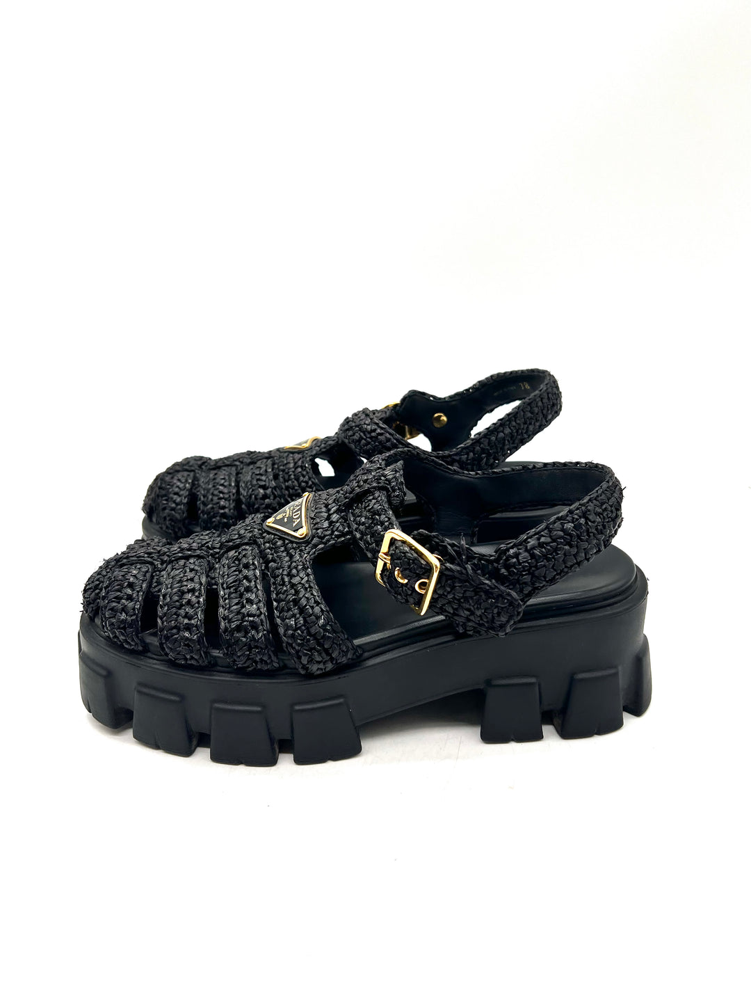 Sandalias Prada Monolith T.38