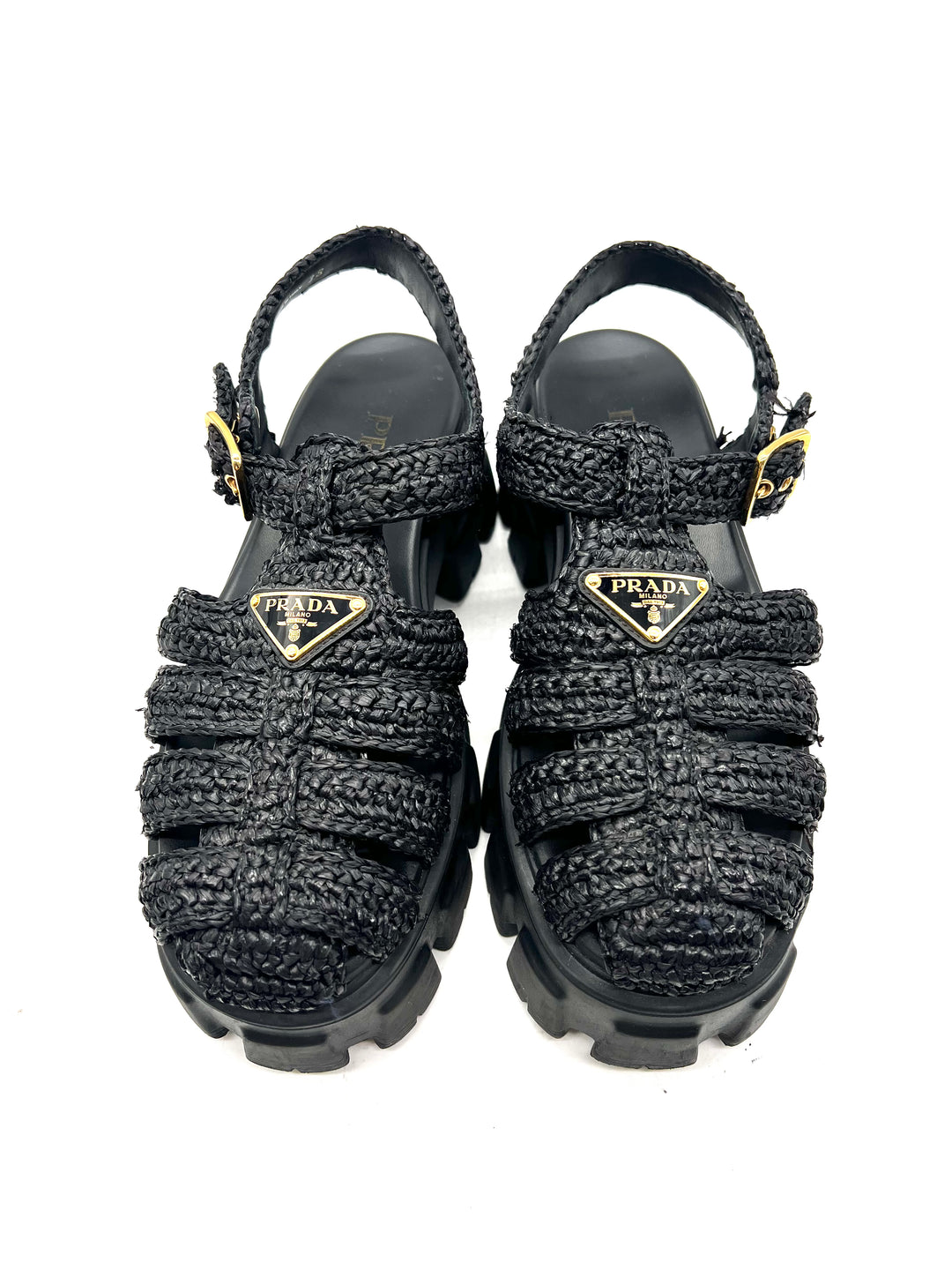 Sandalias Prada Monolith T.38