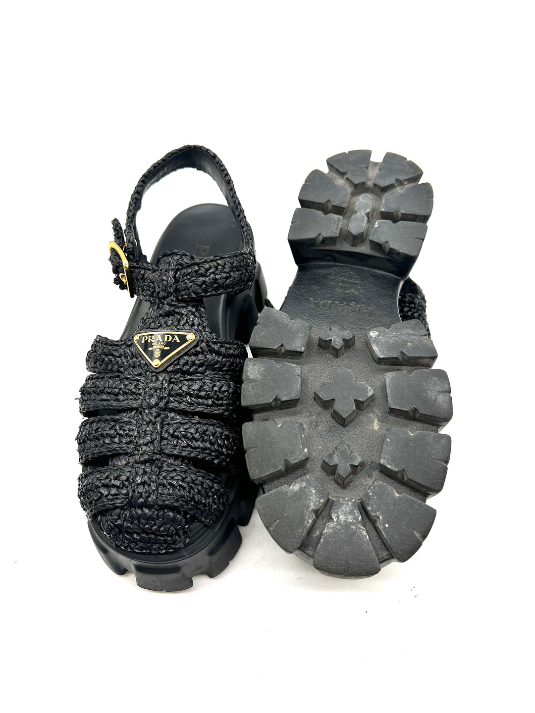 Sandalias Prada Monolith T.38