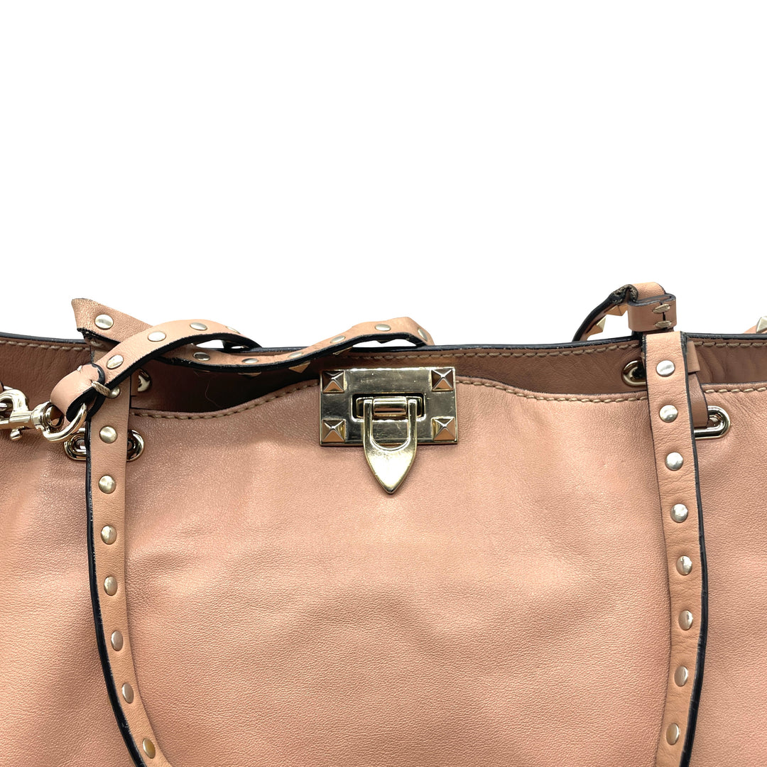 Bolsa Valentino Tote Rockstud Trapeze