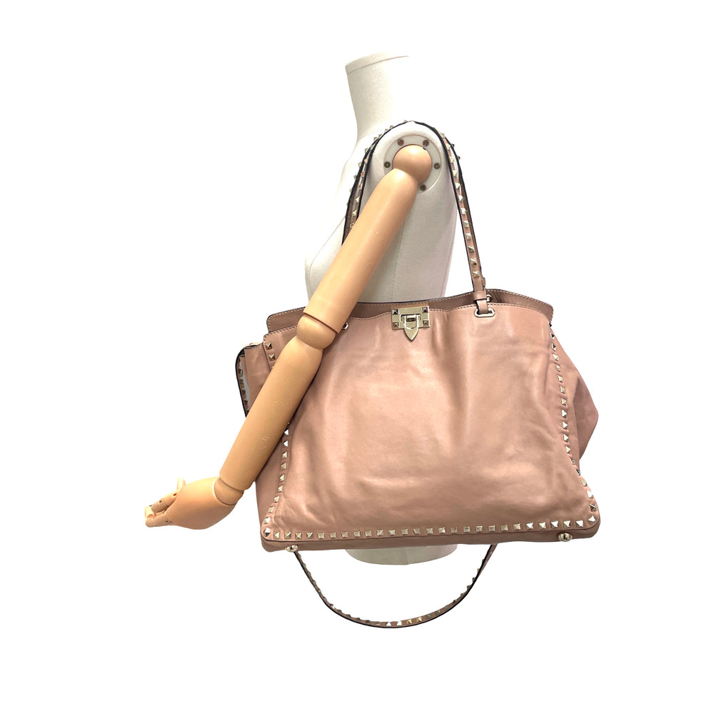 Bolsa Valentino Tote Rockstud Trapeze