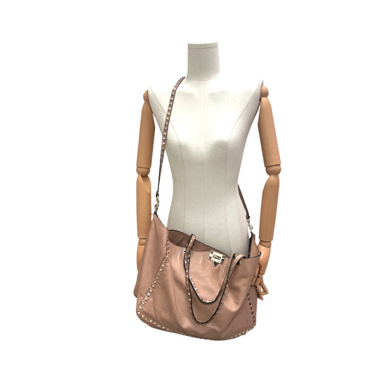Bolsa Valentino Tote Rockstud Trapeze