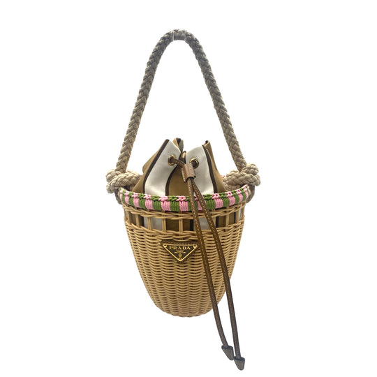 Bolsa Prada Bucket Wicker Mini