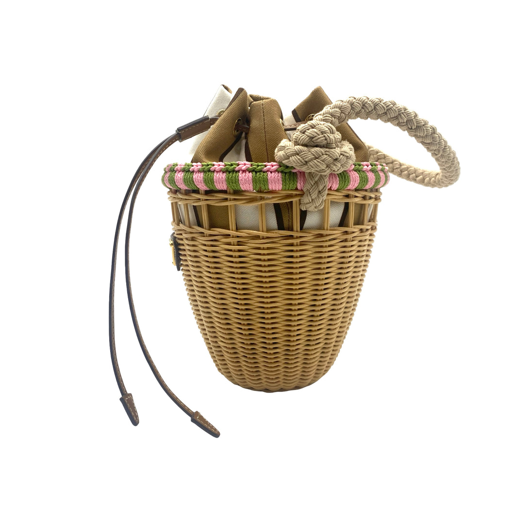 Bolsa Prada Bucket Wicker Mini