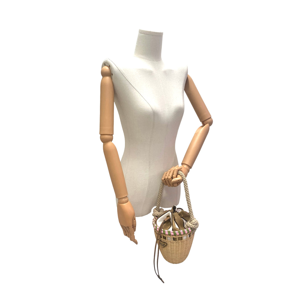 Bolsa Prada Bucket Wicker Mini