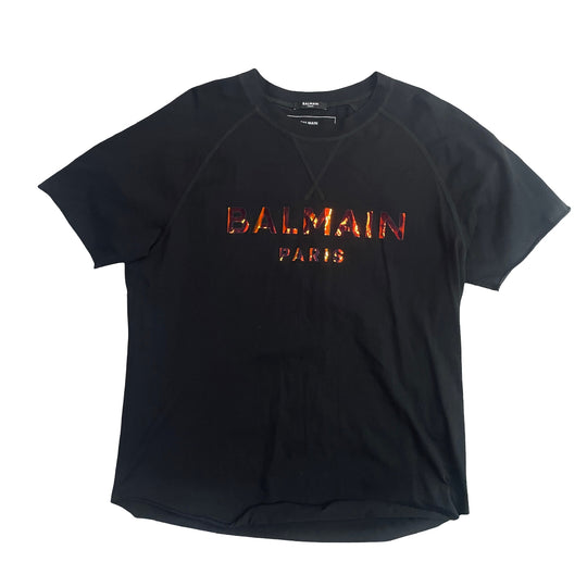 Playera Balmain Holographic Logo T.S