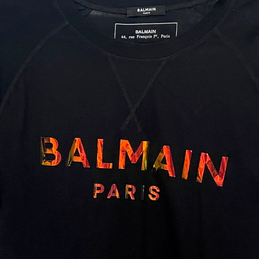 Playera Balmain Holographic Logo T.S