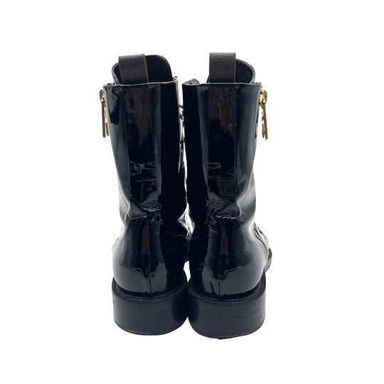 Botas Louis Vuitton Patent Leather Combat Boots T.39