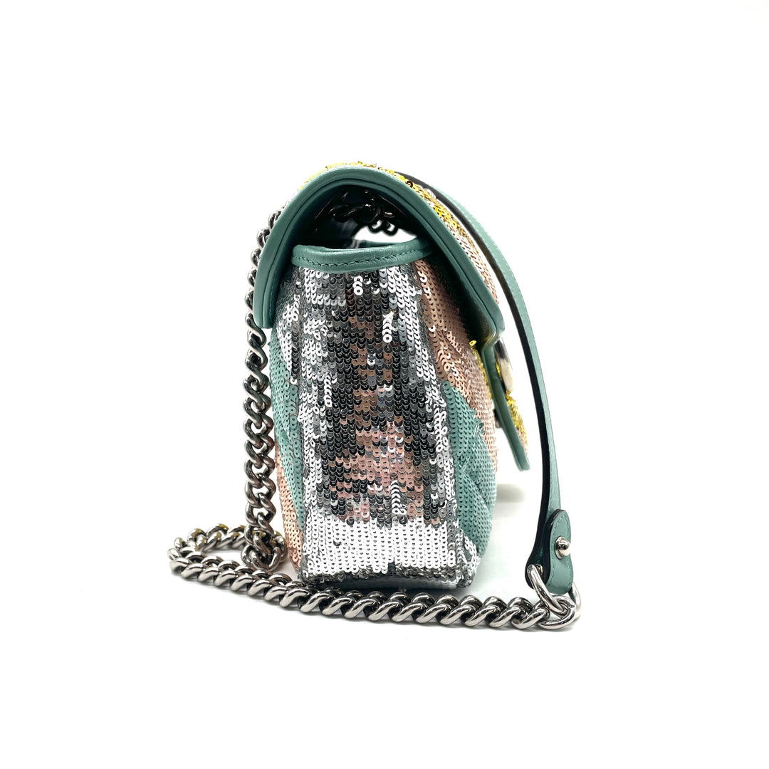 Bolsa Gucci GG Marmont Sequin Satin