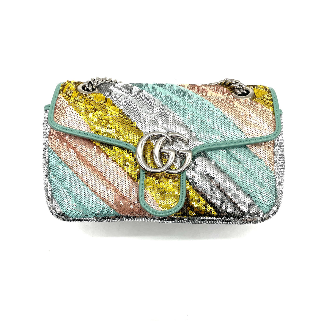 Bolsa Gucci GG Marmont Sequin Satin