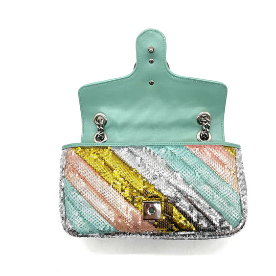 Bolsa Gucci GG Marmont Sequin Satin
