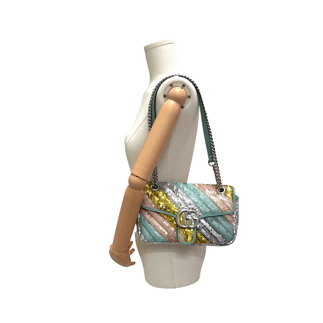 Bolsa Gucci GG Marmont Sequin Satin