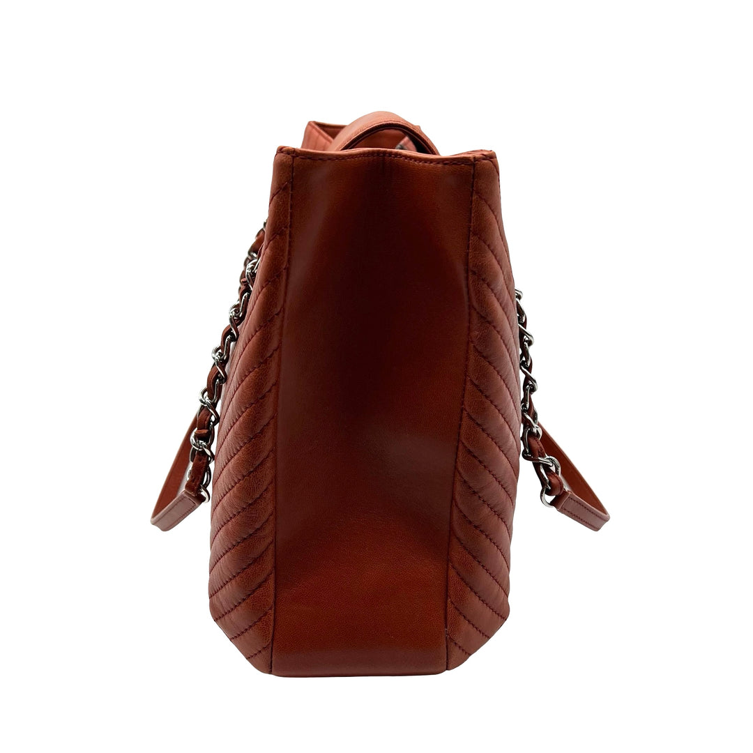 Bolsa Chanel Chevron CC Shopping Tote