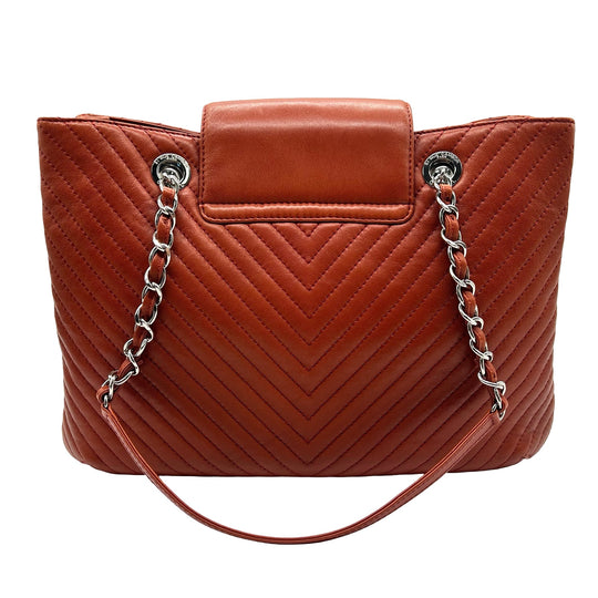 Bolsa Chanel Chevron CC Shopping Tote