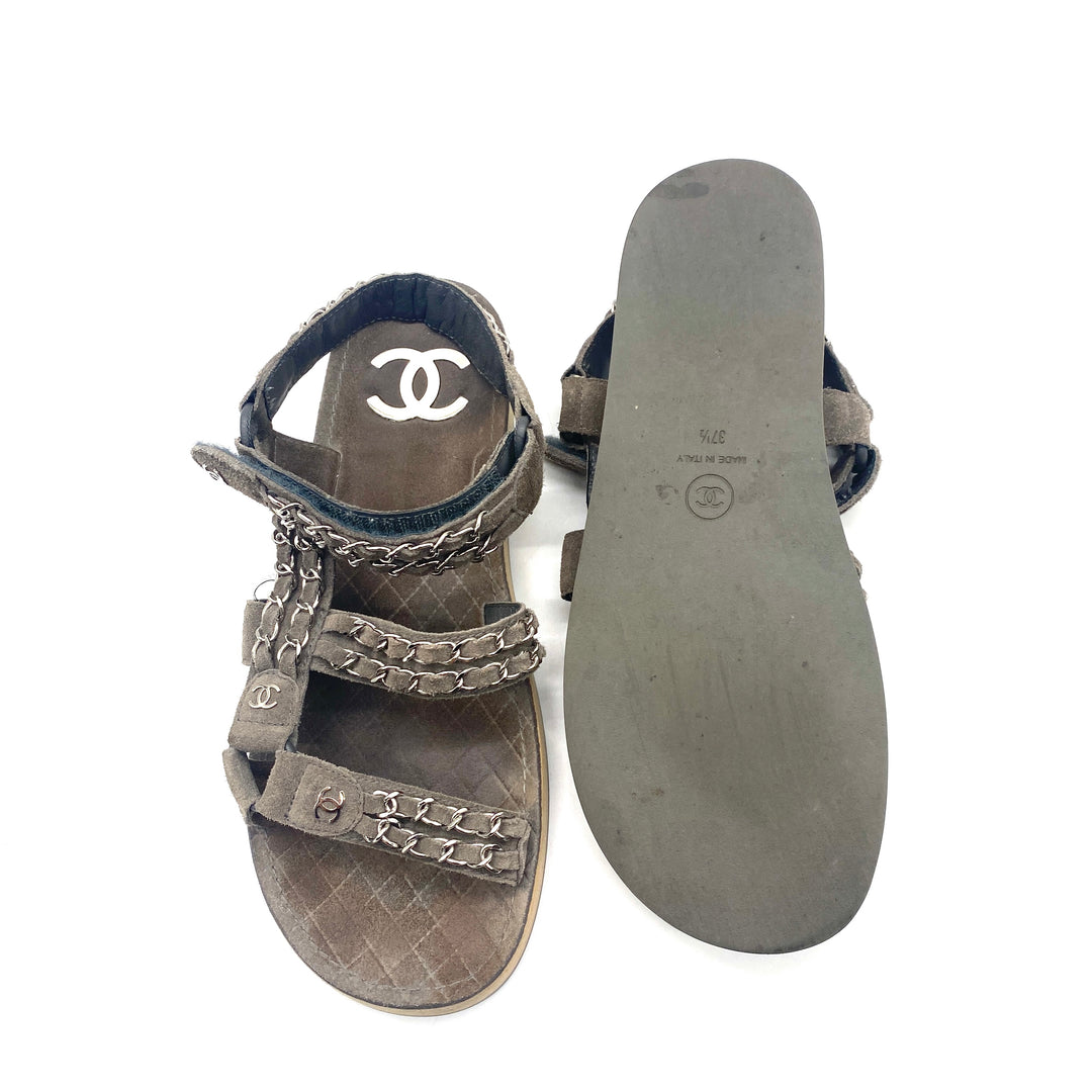 Sandalias Chanel T.37.5