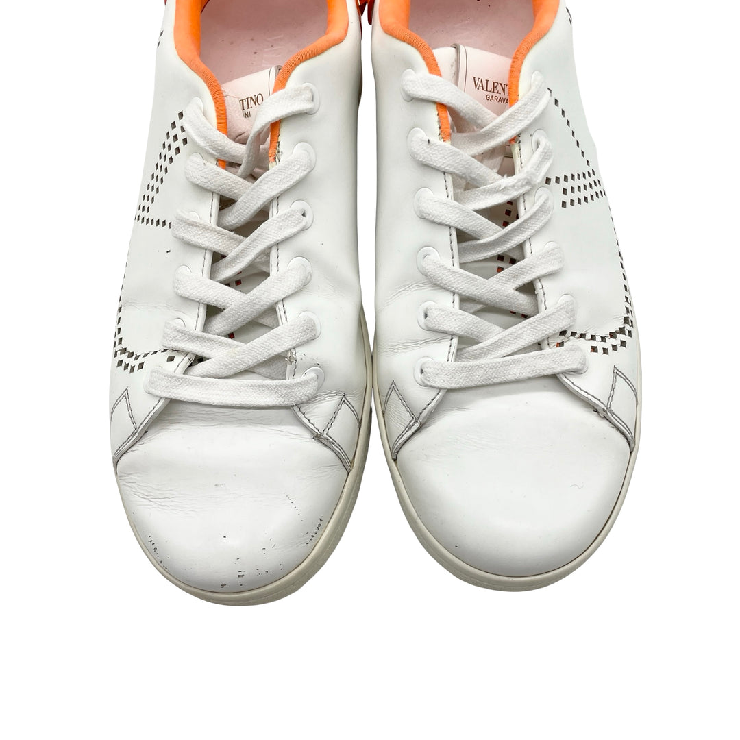 Tenis Valentino Two Tone Perforated Logo Sneakers T.39