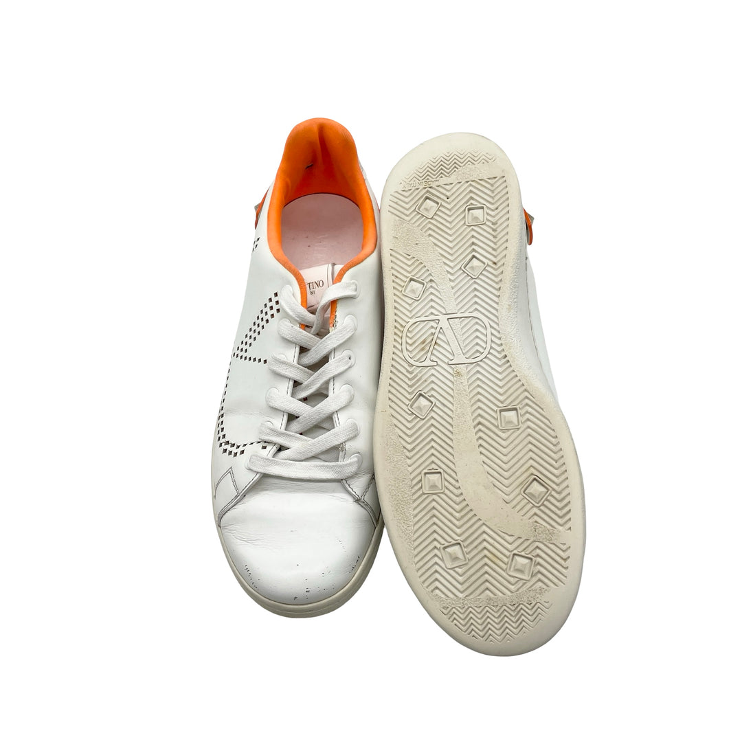 Tenis Valentino Two Tone Perforated Logo Sneakers T.39