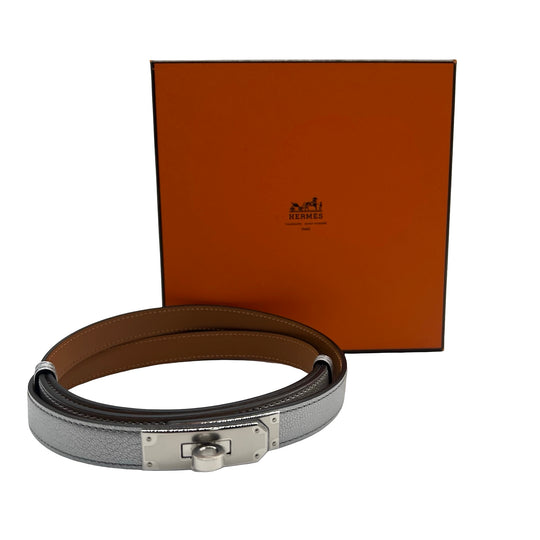 Cinturón Hermès Kelly 18 y Cartera Constance Slim Argent