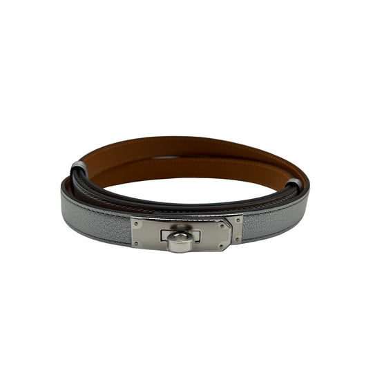 Cinturón Hermès Kelly 18 y Cartera Constance Slim Argent