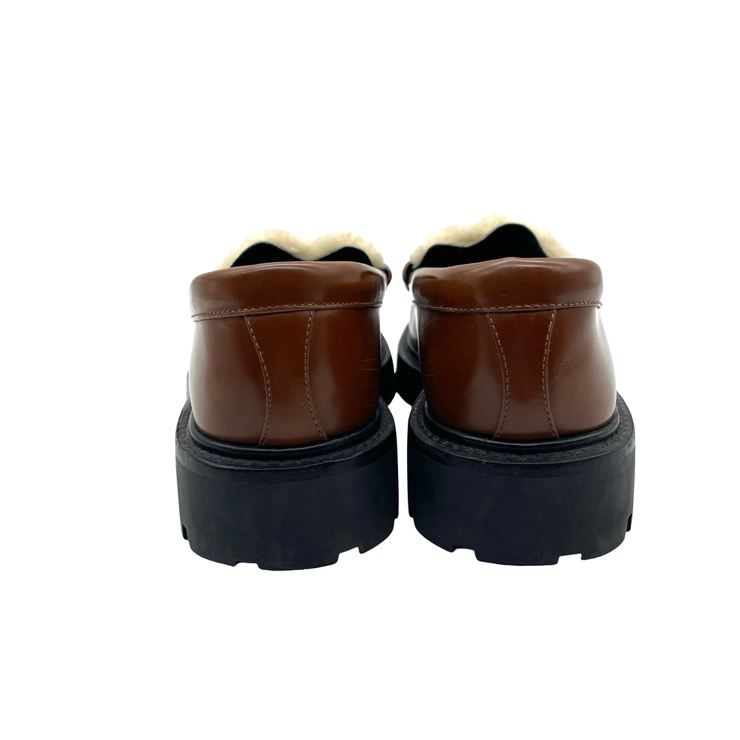 Mocasines Celine Patent Leather Tassel Accents T.37