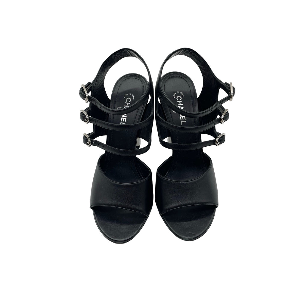 Sandalias Chanel Strappy Buckle T.36.5