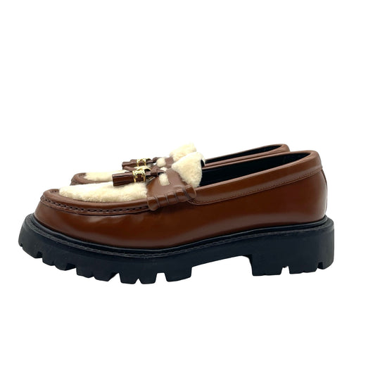 Mocasines Celine Patent Leather Tassel Accents T.37