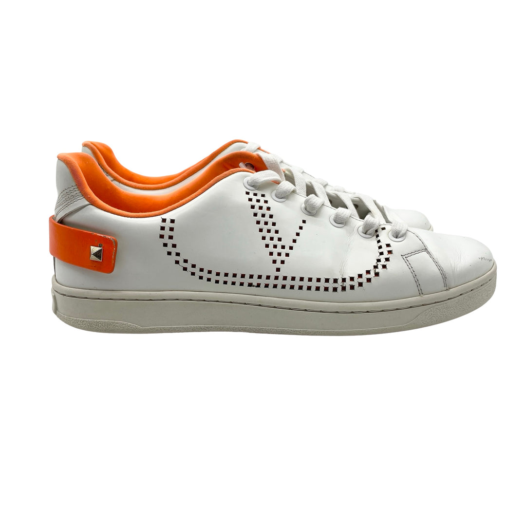 Tenis Valentino Two Tone Perforated Logo Sneakers T.39