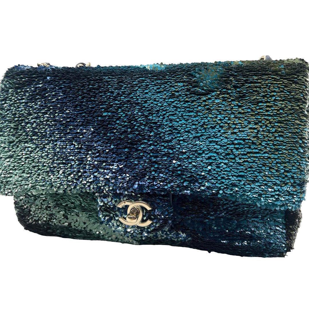 Bolsa Chanel Shaded Sequins Mediana