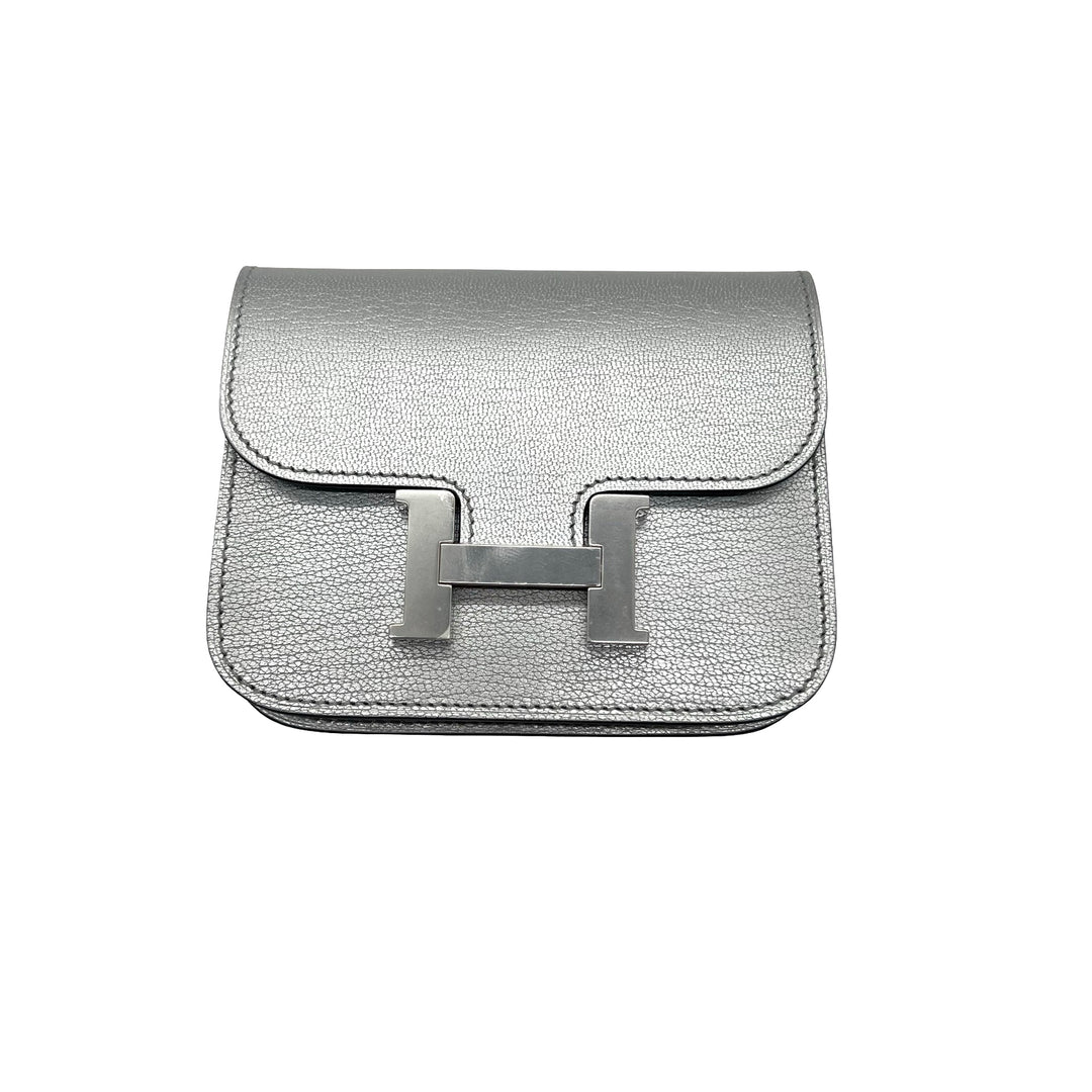 Cinturón Hermès Kelly 18 y Cartera Constance Slim Argent
