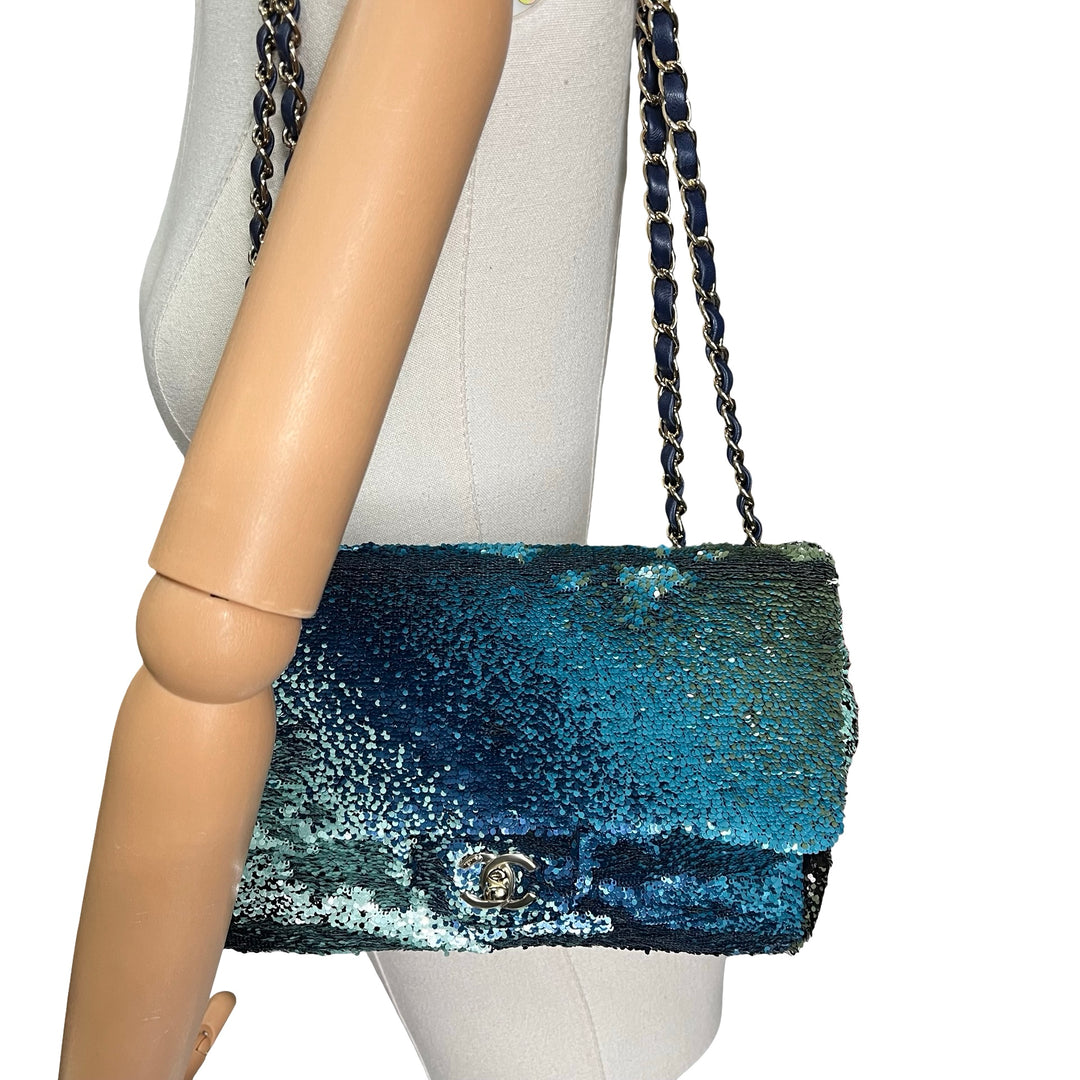 Bolsa Chanel Shaded Sequins Mediana